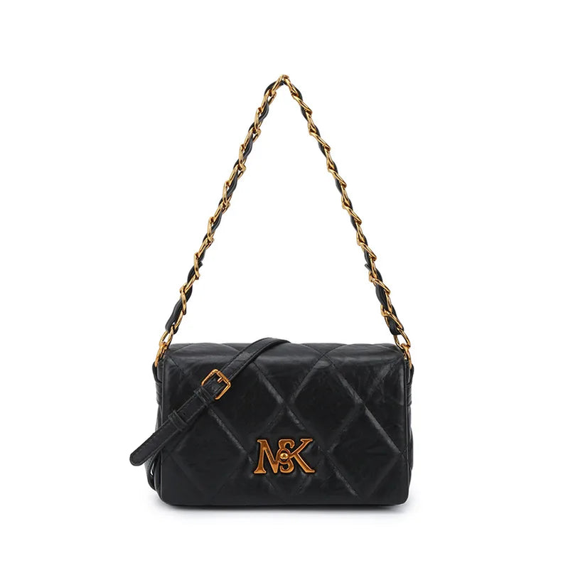 2025 Spring Quilted Chain Bag for Women Niche Designer Underarm Purse Adjustable Crossbody Strap Luxury Shoulder Bag