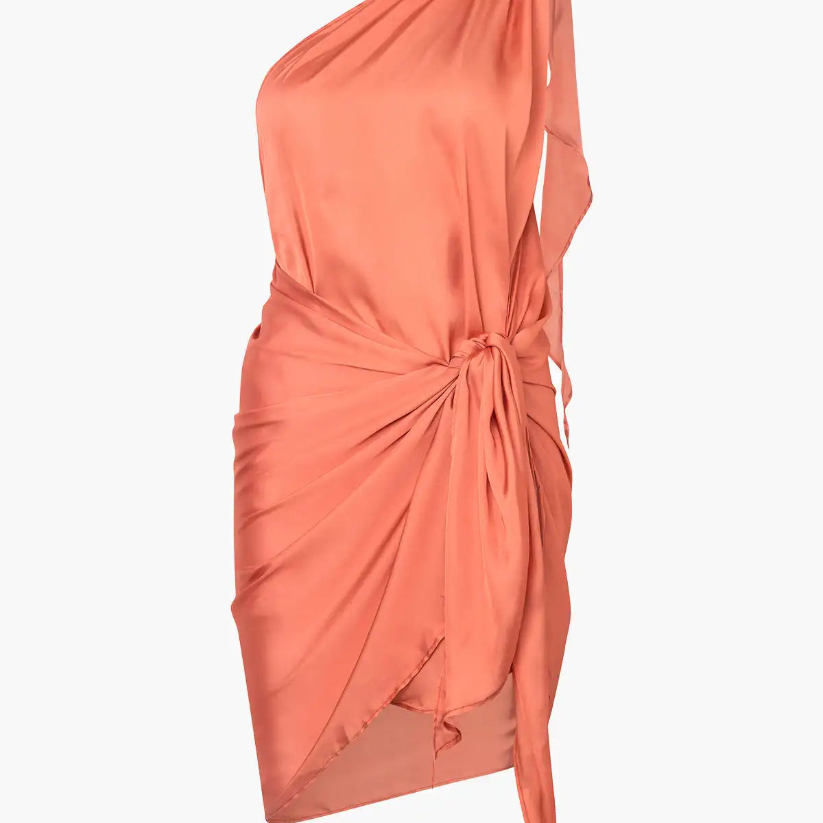 Women's One-Piece Swimsuit Solid Color One Shoulder Beach Dress Luxury Bikini Set Summer Vacation Bathing Suit Beachwear 2024 Orange