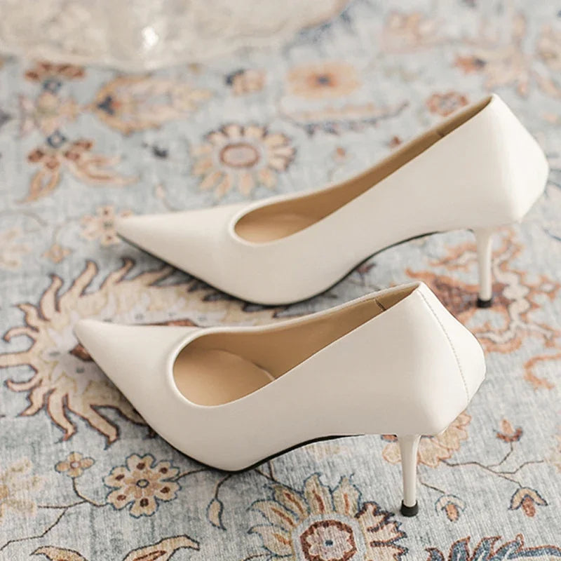 Eiyken SexyGreen Thin High Heels Pumps Women Pointed Toe Slip On Shoes Elegant Prom Wedding Stripper Ladies Sandals