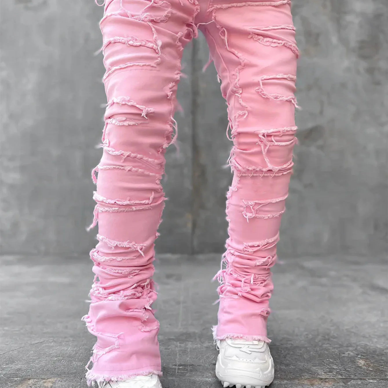 Fall Men Pink Jeans Pants Hip Hop Y2K Jeans US EURO Men's Trousers Clothing ropa hombre Pink Jeans