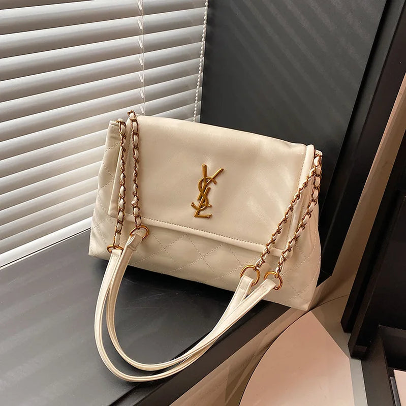 2025 New Chanel-Style Chain Bag for Women - Spacious Crossbody Purse with Shoulder Strap, Elegant Minimalist Design