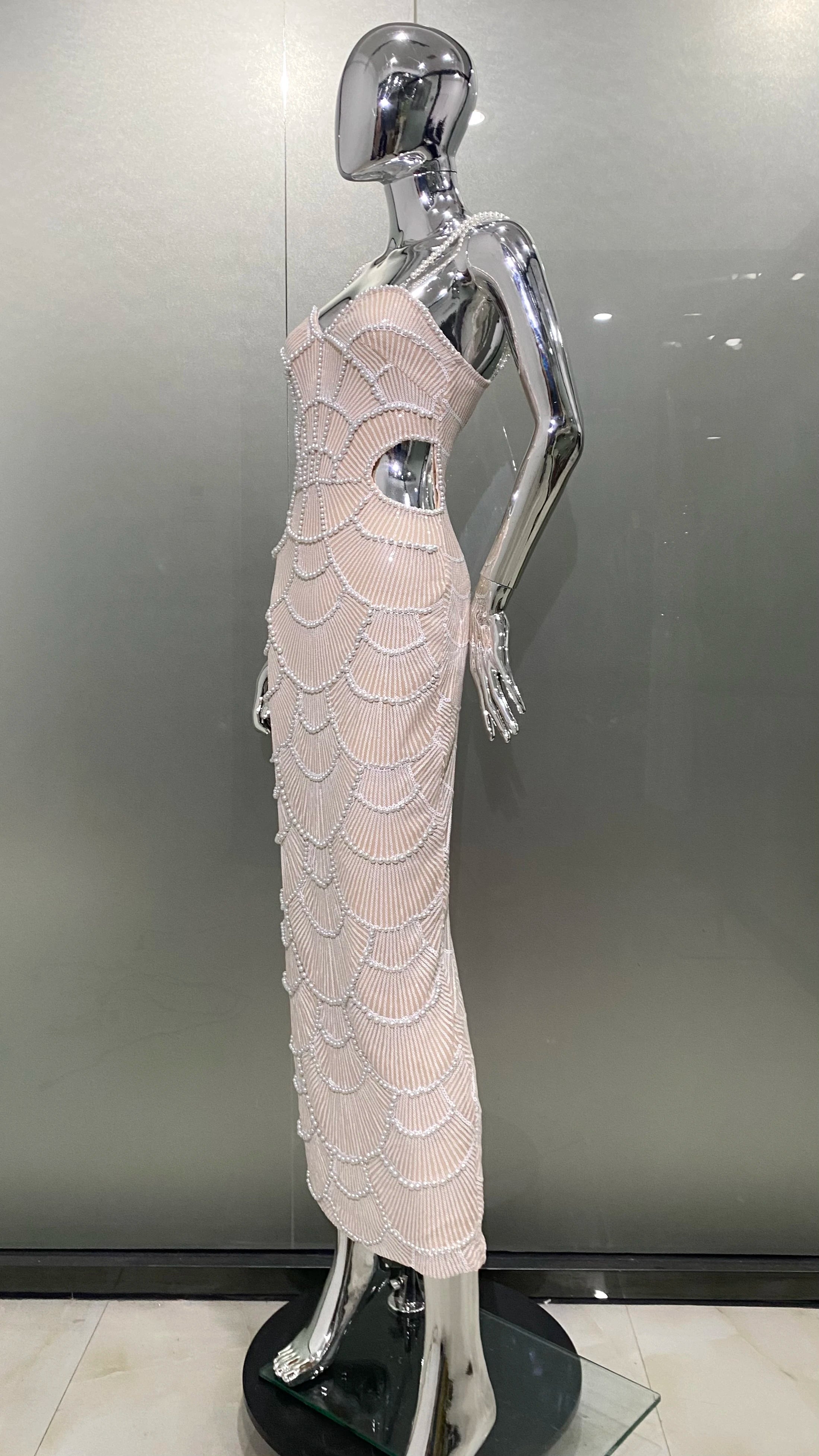 Vestido longo preto sem mangas feminino, sexy, com contas, colado ao corpo, lantejoulas brilhantes, elegante para festa à noite