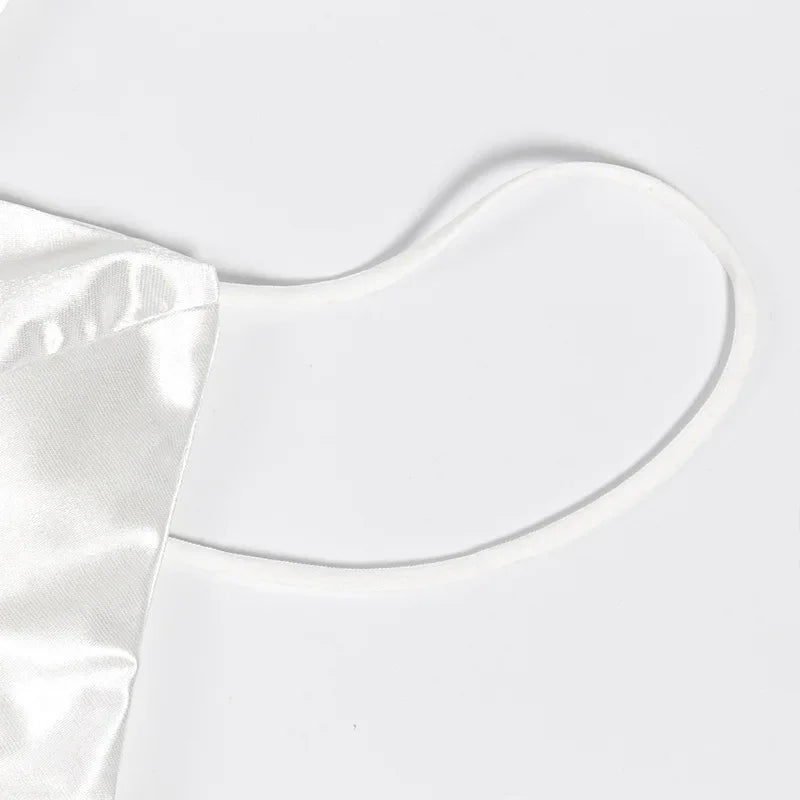 Sexy Satin Crop Tops Women Wireless Bralette Crochet Top Female Spaghetti Strap T-shirt Cropped With Chest Padded Camisole