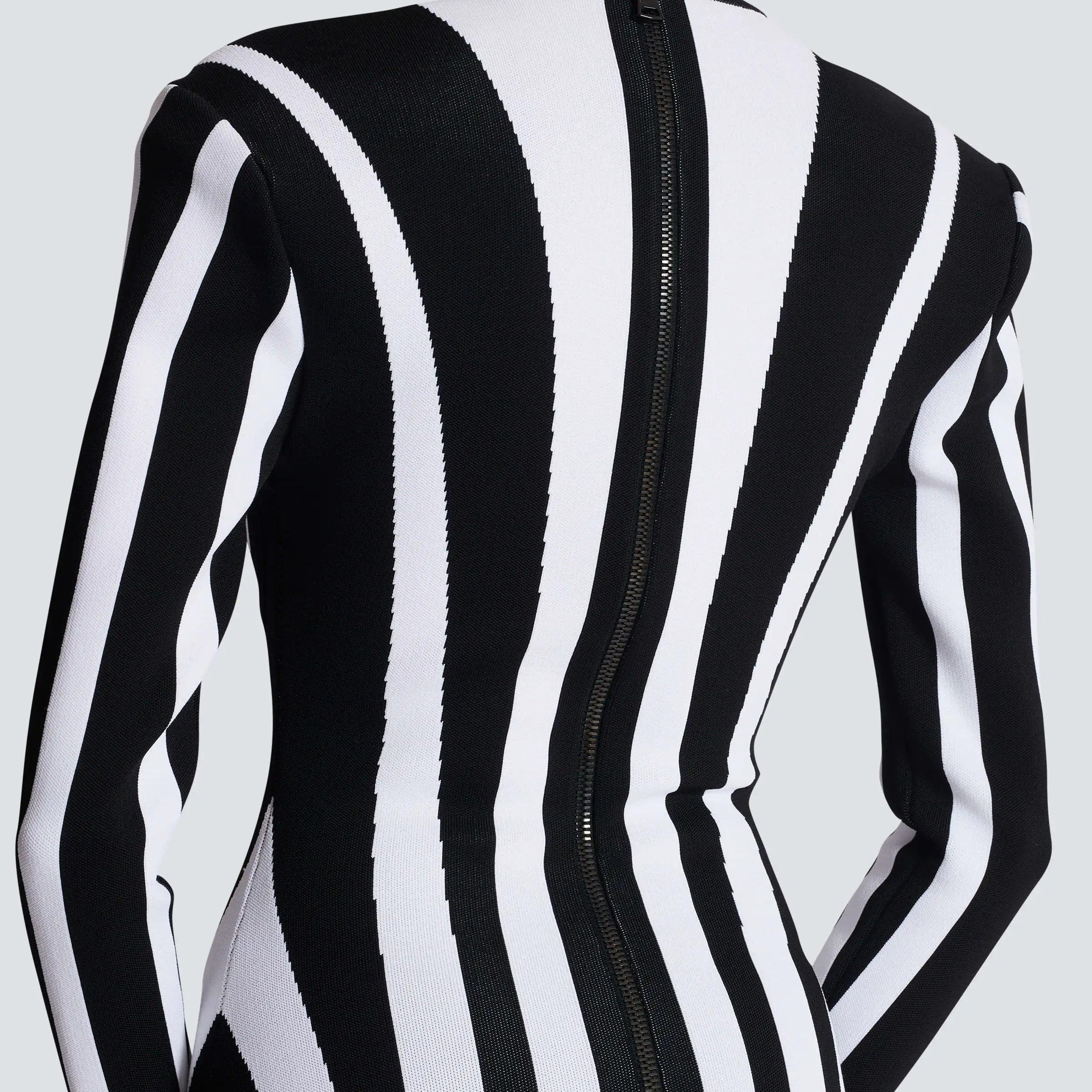 High Quality New Arrival Women Long Sleeve Sexy Square Collar Bodycon Mini Bandage Dress Striped Elegant Evening Party Dress