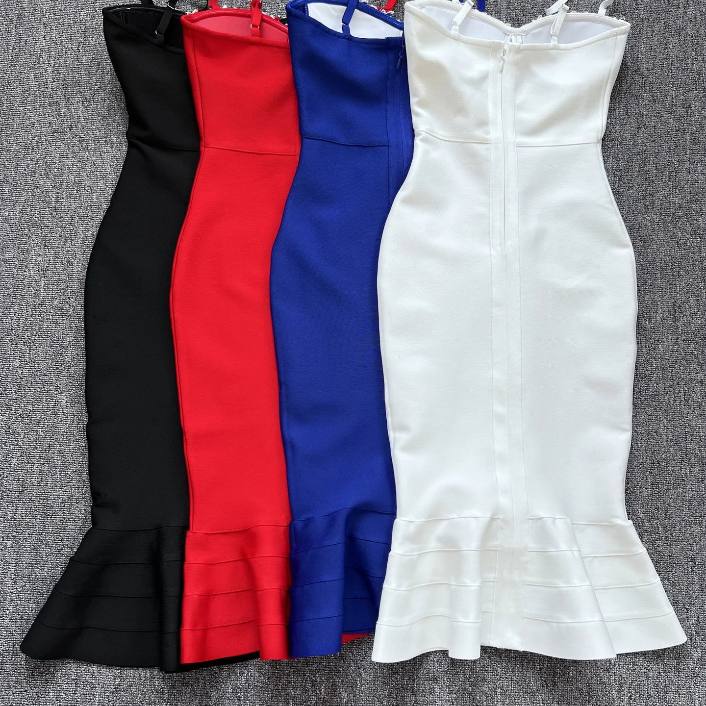 Vestido de celebridade com brilhantes, babados na altura do joelho, rayon, bandagem, elegante, para festa de clube