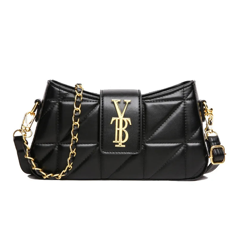 Structured Square Bag with Polished Chain Strap 2025, Elegant Shoulder & Crossbody Purse for Women, Versatile Mini Handbag