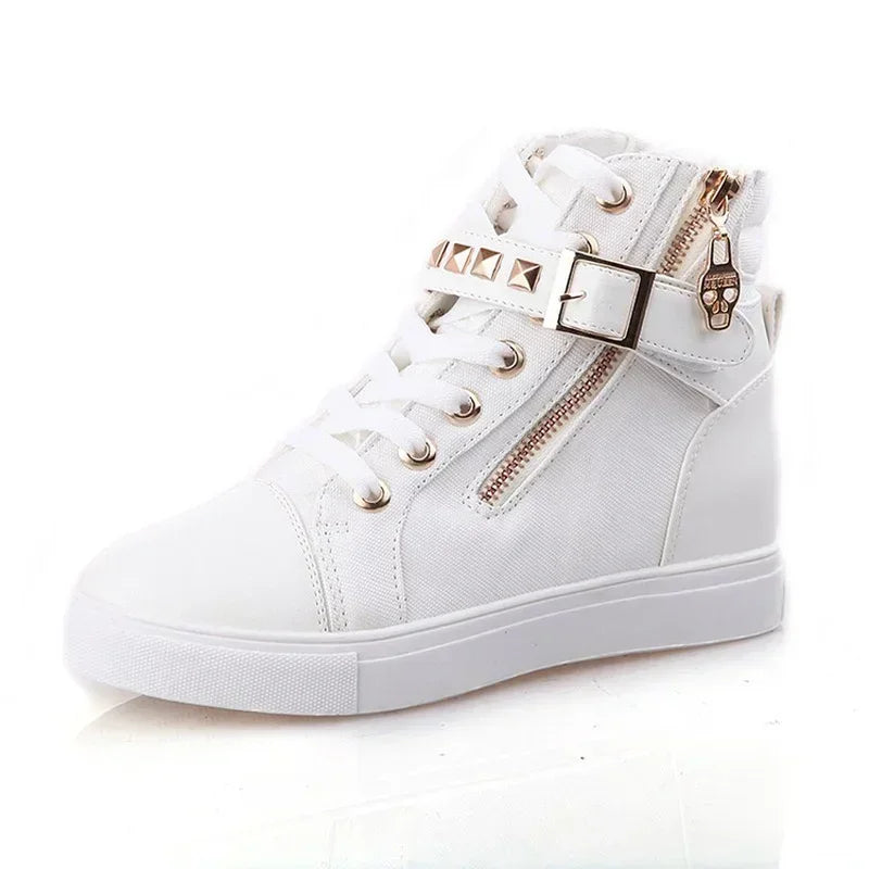 OLOMLB Sport Women's Spring White Shoes Women Casual Canvas Comfortable Running Shoe 2024 Fashion Sneakers Ladies Boots