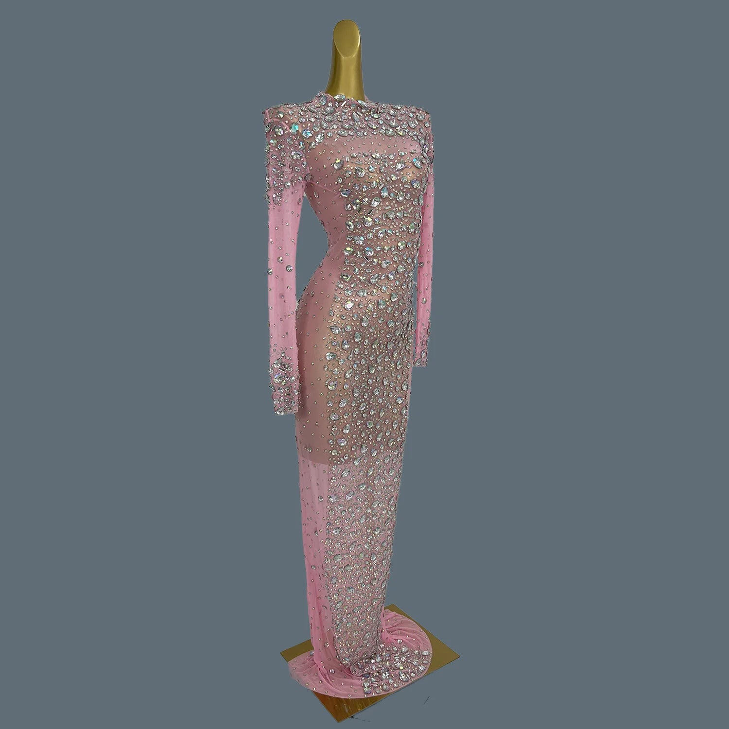 Luxury Ladies' Evening Dress for Birthday Party Formal Occasion High-end Dinner Party Gowns High-quality Mesh Sexy Dress Cuixing