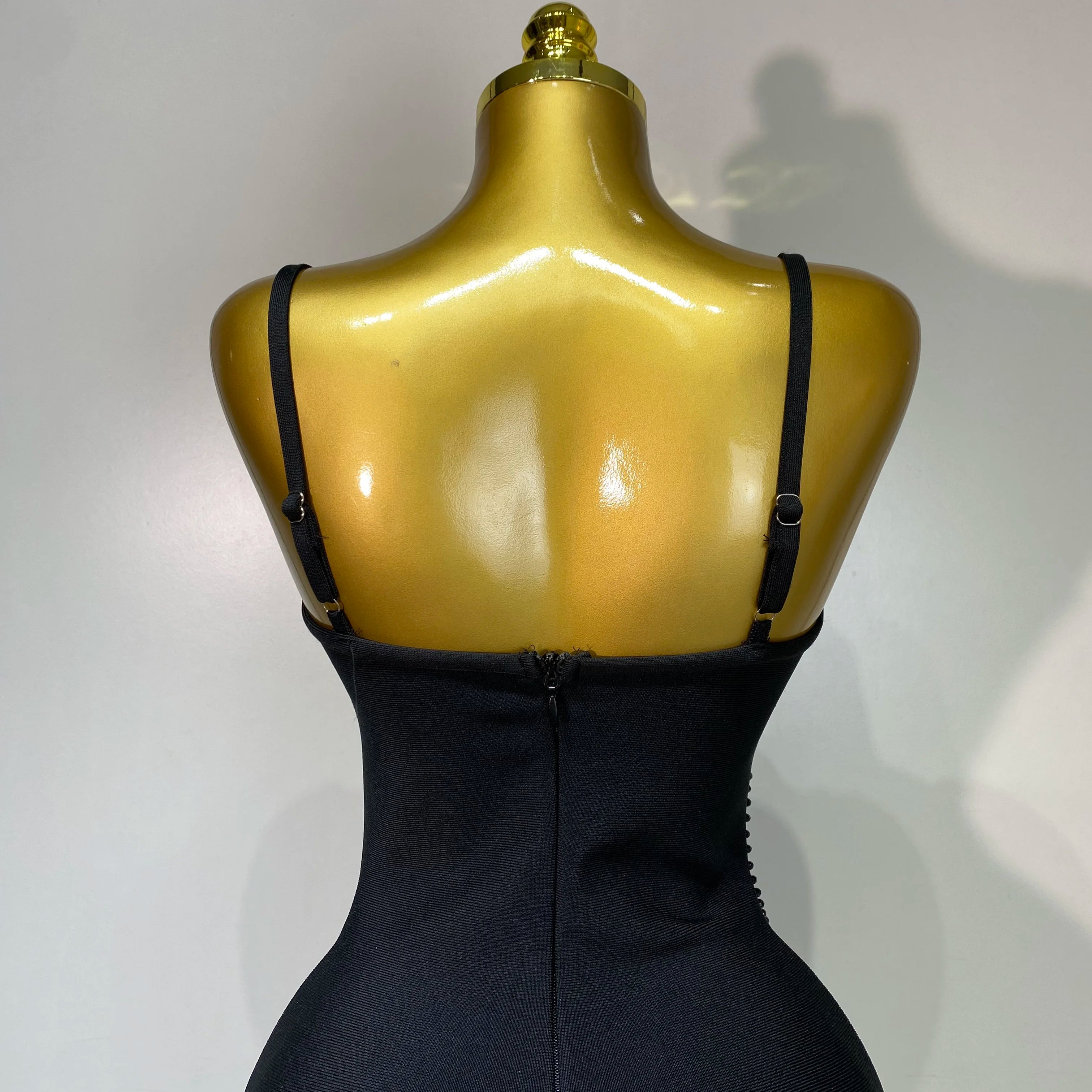 Women Sexy Beading Spaghetti Strap Bodycon Bandage Dress Club Party Luxury Birthday Celebrity Elegant Dresses Wedding Guest Gown