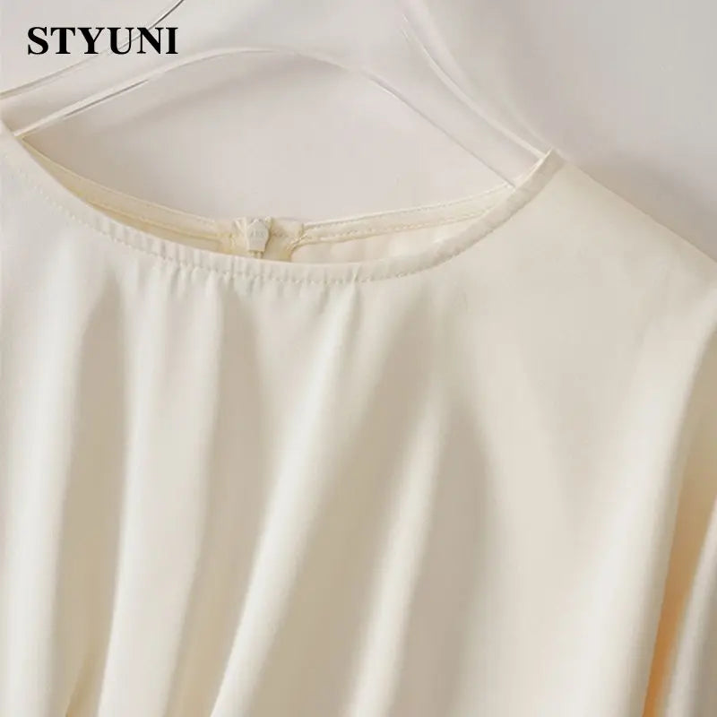 Asymmetric Spliced O-Neck Batwing Short Sleeve Women's Blouse Shirt Pullover Korean Fashion Female Clothing Tops Summer 2023