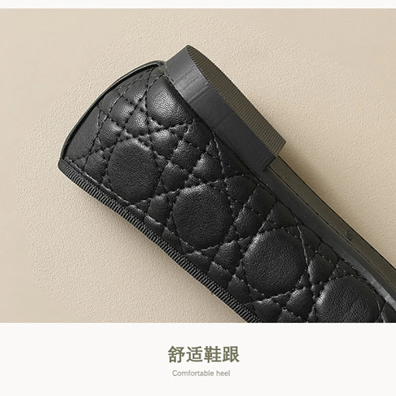 spring women's outdoor shoes Round toe design Black Mary Jane shoes Ladies casual flat shoes Work shoes Boat shoes 41-43