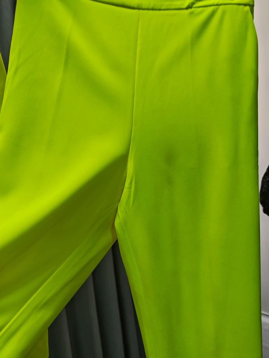 TWOTWINSTYLE Solid Two Piece Set for Women Lapel Long Sleeves Patchwork Pockets Loose Blazer High Waist Pant Sets Female Clothes