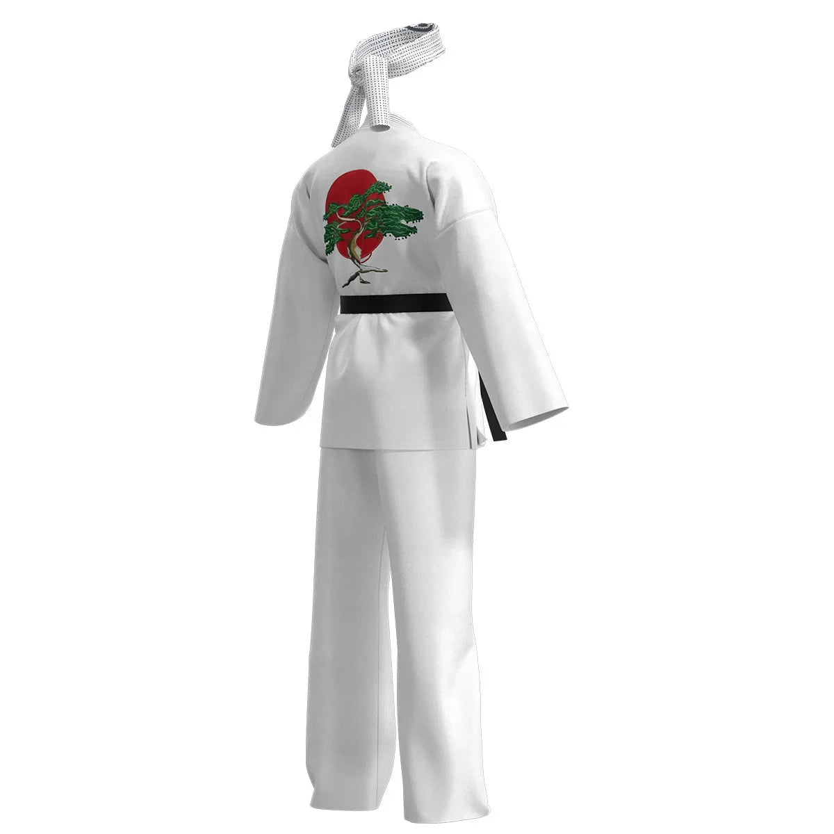 Karate Kids KOF Cobra Kai Cosplay Costume Kid Aldult Black White Kimono Uniform Headband Anime Halloween Party Suit Tracksuit