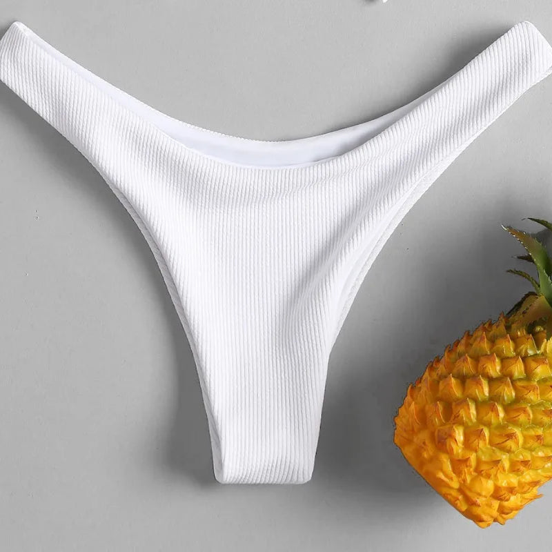 Swimsuit New Summer Women Bikini Sexy Swimwear Set Packwork Brazilian Bathing Beachwear Swimming Bathing Suit Women White Bottom