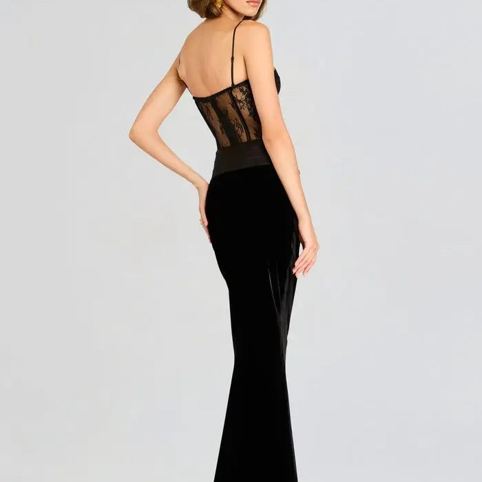 2025 New Black Women Sexy Strap Lace Fashion Bodycon Long Maxi Dress Celebrate Birthday Vacation Cocktail Outfit Vestido