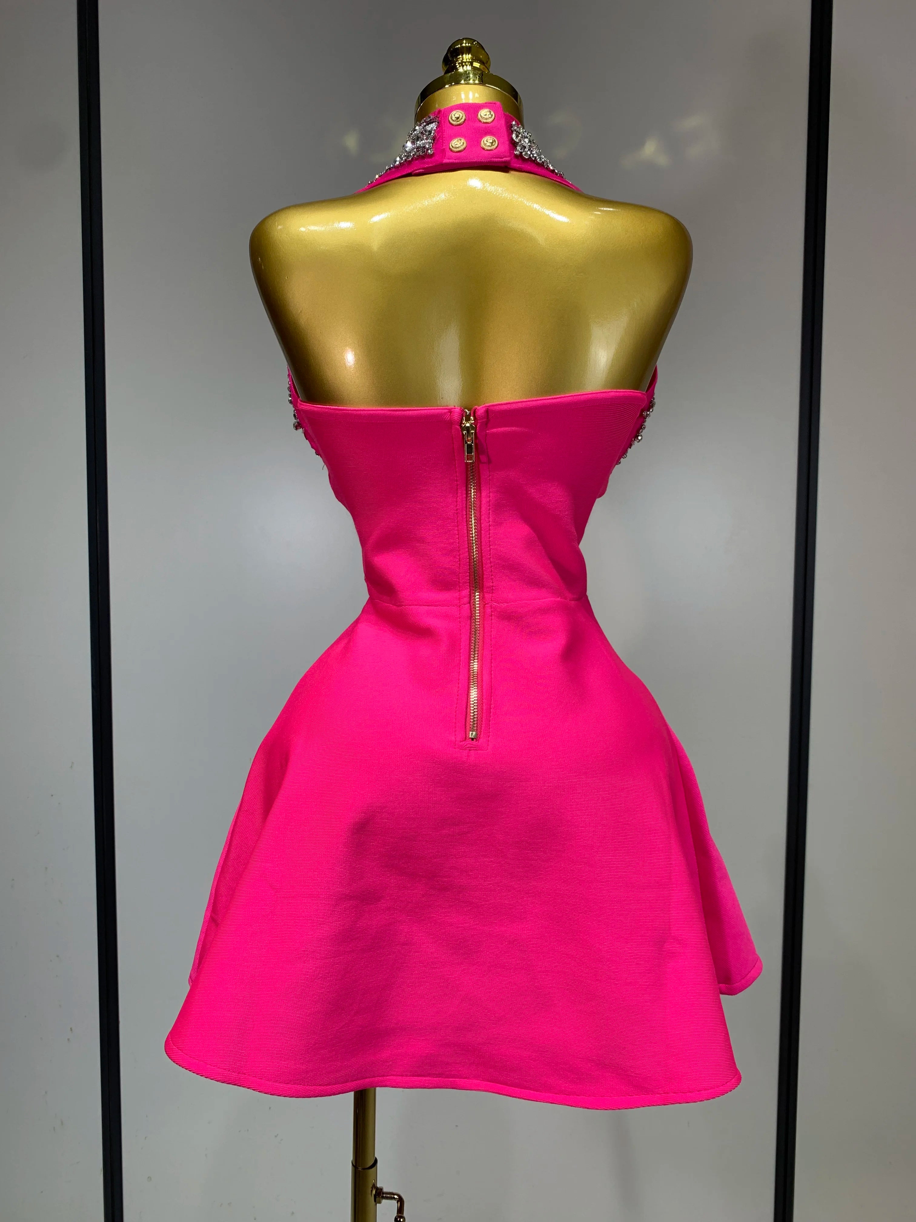 Women Luxury Birthday Dress Sexy Backless Beading A Line Bandage Dress 2025 Knitted Celebrity Elegant Evening Club Party Outfit