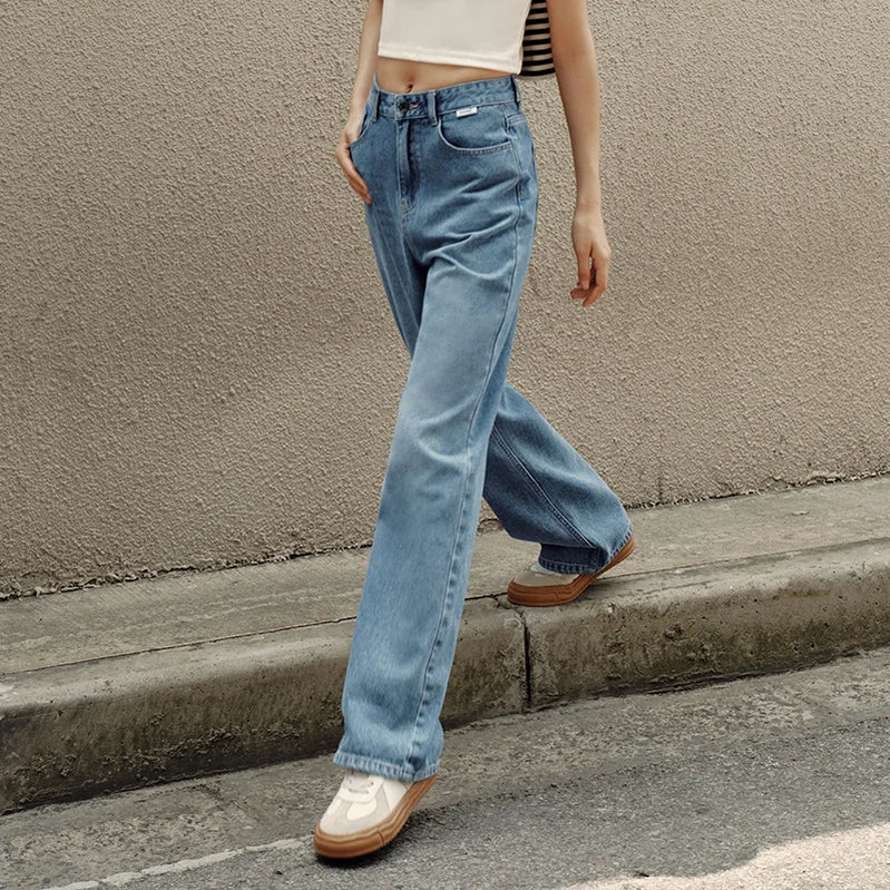 Women Jeans Autumn New Wide-leg Pants Street Mopping Retro Fringe Jeans