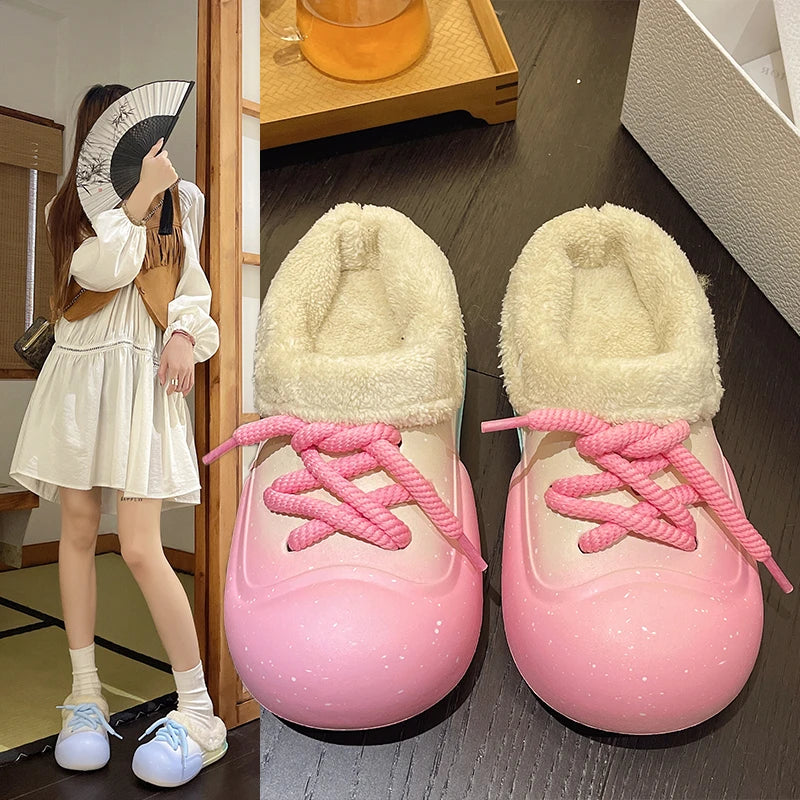 Classic Winter Women's Thermal Boots Slippers Outdoor Waterproof Snow Boots Ankle Boots for Women Lolita Shoes Cowboy Boots