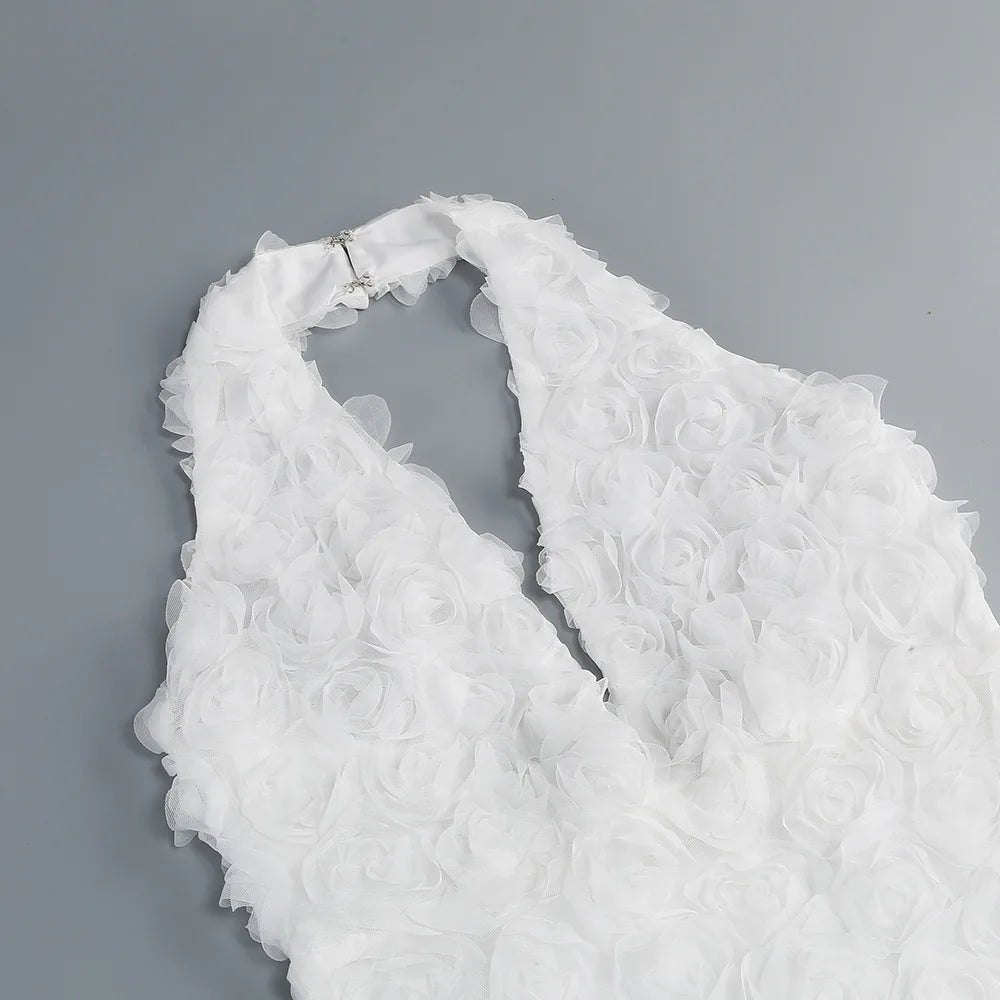 2025 New Fashion Women Sexy Halter Off the Shoulder Florals Bodycon Long Dress Celebrate Evening Party Birthday Outfit