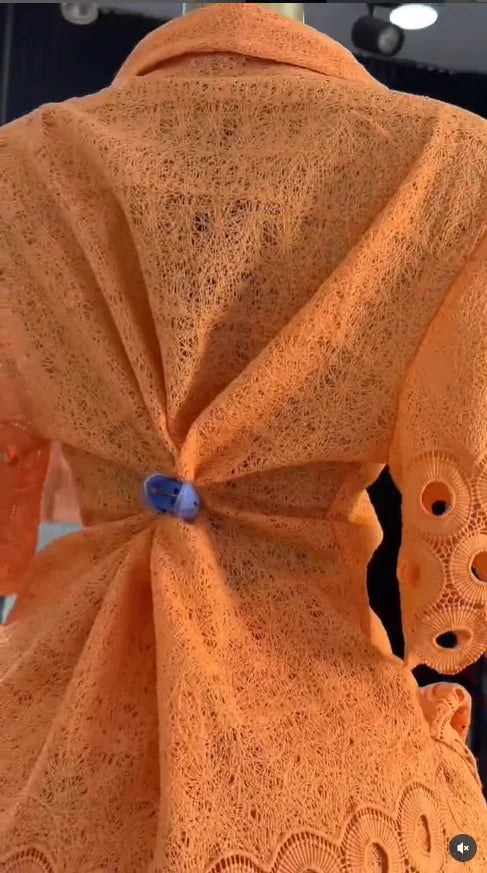 CM.YAYA Lace Embroidery Women's Set half Sleeve Shirt and Shorts Suit 2025 Street Fashion Two 2 Piece Sets Outfit Tracksuits