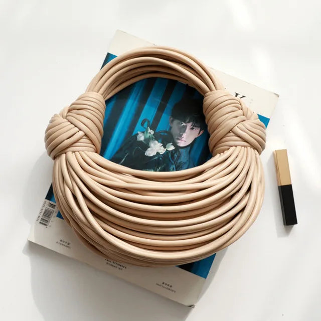 Fashion Woman Handbag Luxury Line Bundle Clutch Bag Knot Cross-body Lady Evening Bag Women Handbag Designer Female Clutch Bags khaki