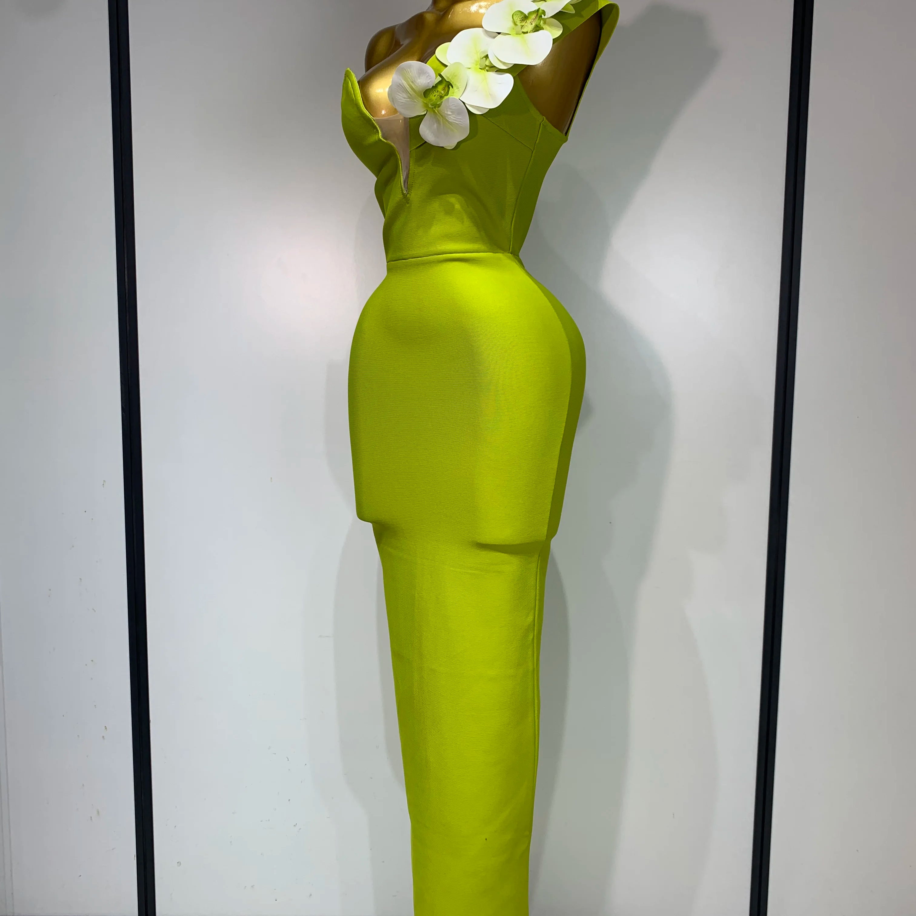 Women Designer Bodycon Bandage Luxury Birthday Party Dress Elegant V Neck Appliques Maxi Long Celebrity Evening Prom Gowns