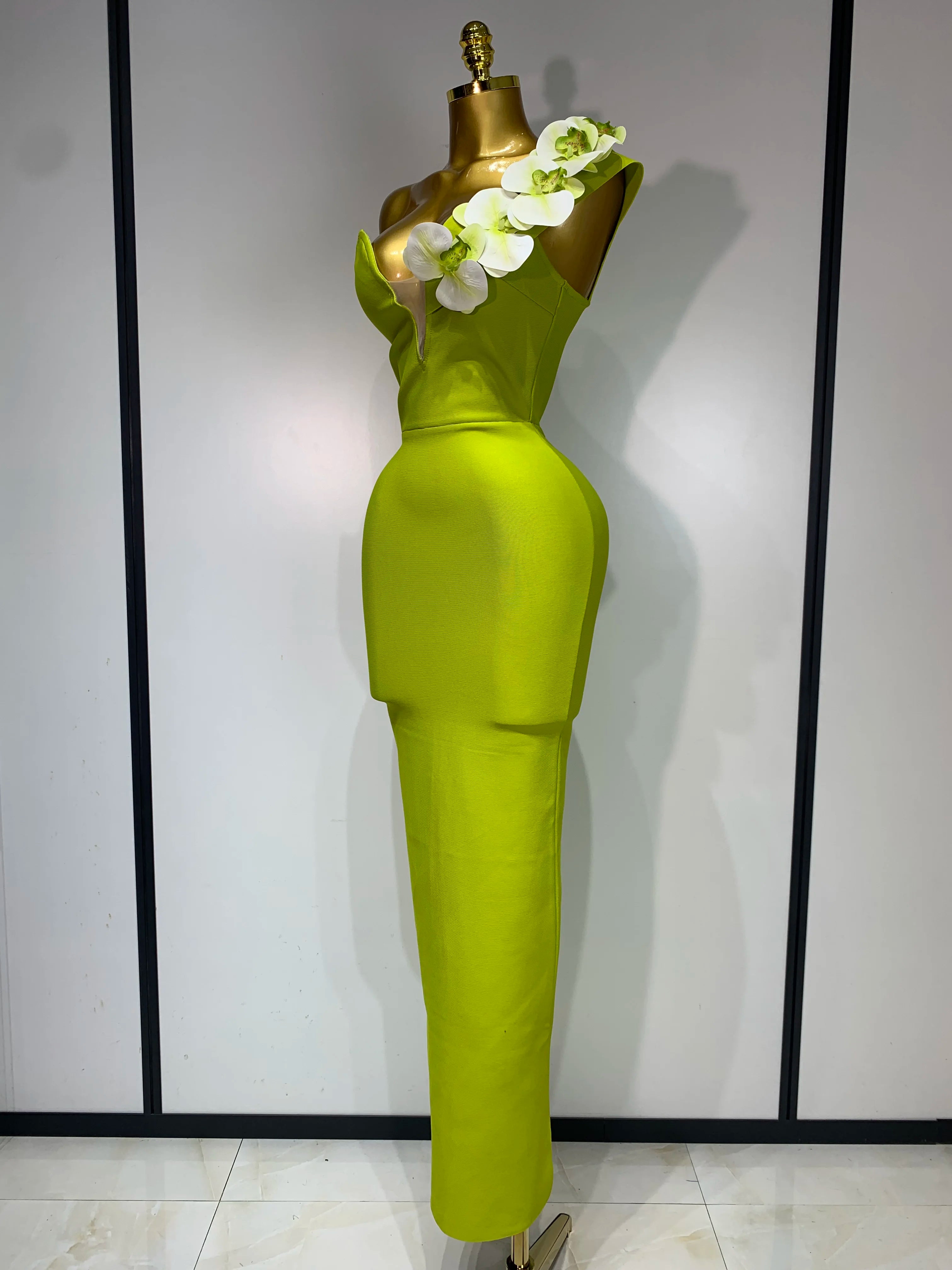 Women Designer Bodycon Bandage Luxury Birthday Party Dress Elegant V Neck Appliques Maxi Long Celebrity Evening Prom Gowns