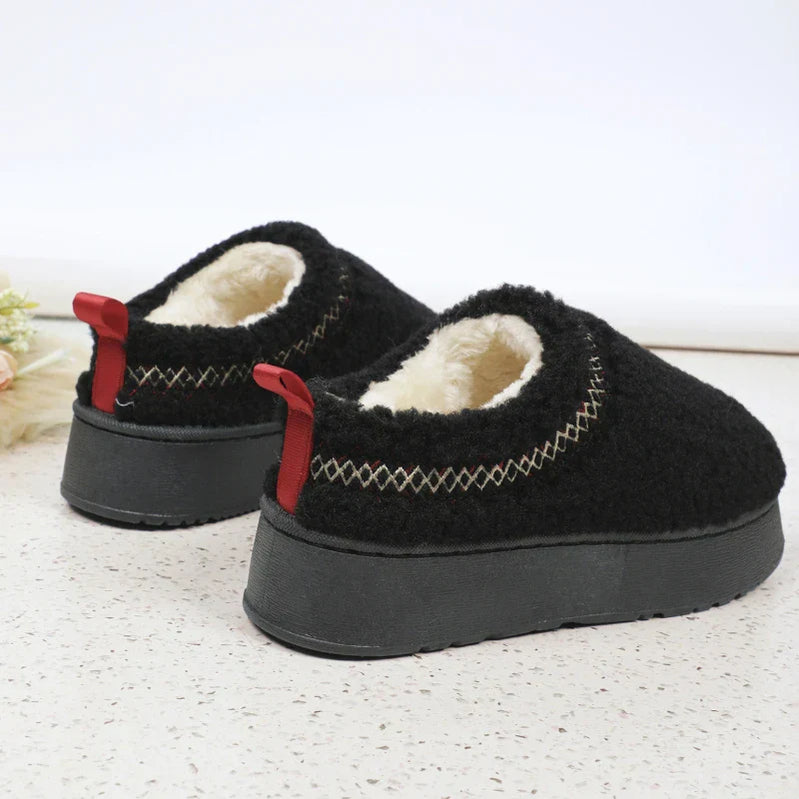 Winter Warm Flat Fur Slippers Women Fluffy Furry Home Slides Woman Comfort Non Slip Indoor Floor Cotton Shoes Snow Boots