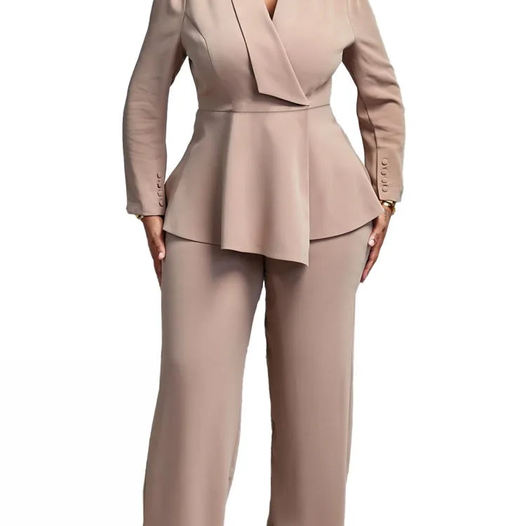 2 Piece Women Sets 2025 New Arrival Plus Size Spring Autumn Matching Sets Red Two Pieces Sets Top Pants Suits Outfits Clothing