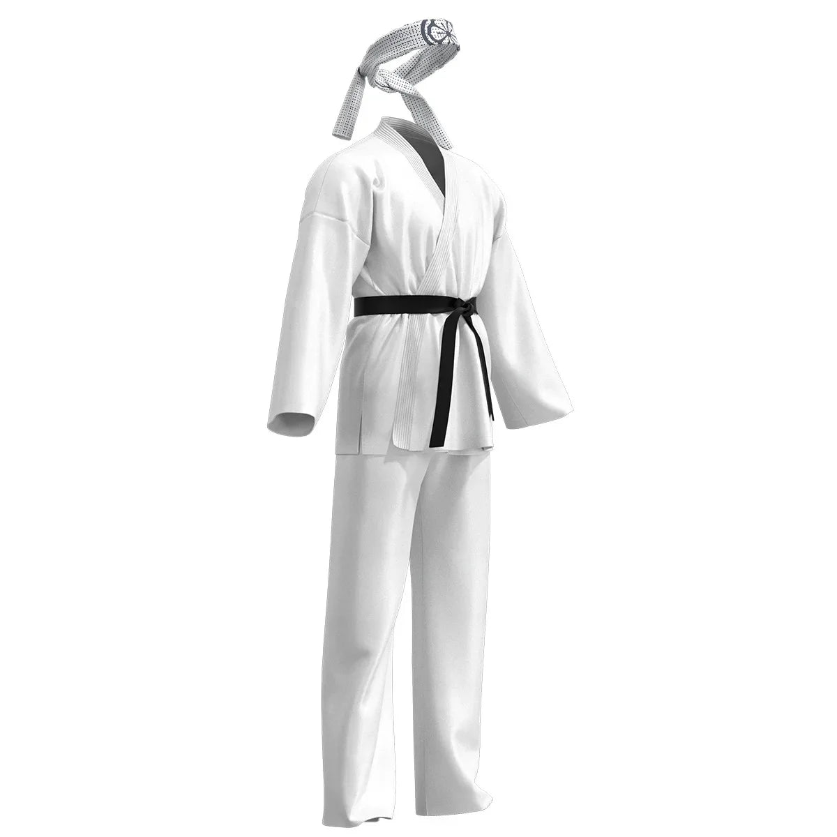 Karate Kids KOF Cobra Kai Cosplay Costume Kid Aldult Black White Kimono Uniform Headband Anime Halloween Party Suit Tracksuit