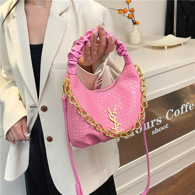 Stylish Parisian Chic Messenger Bag High-End Leather Crossbody Purse Minimalist Solid Color Women Tote