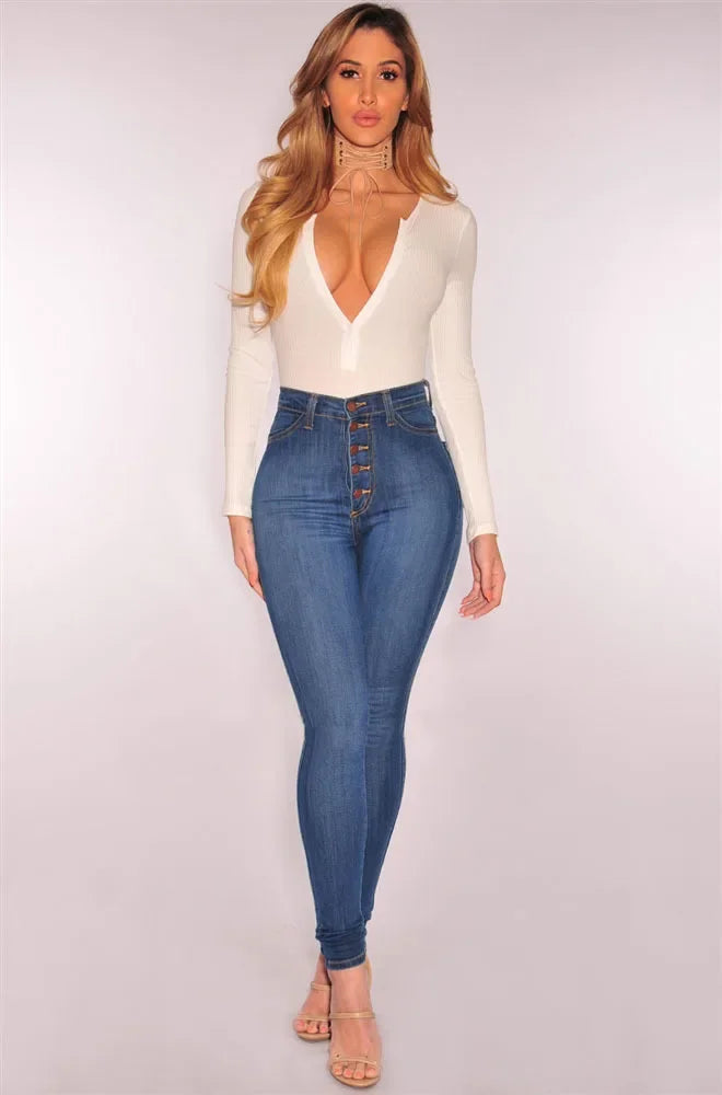 Denim Pants Blue Jeans for Women Slouchy Jeans Fashionable and Comfortable Women’s High-waisted Stretchy Slim Fit