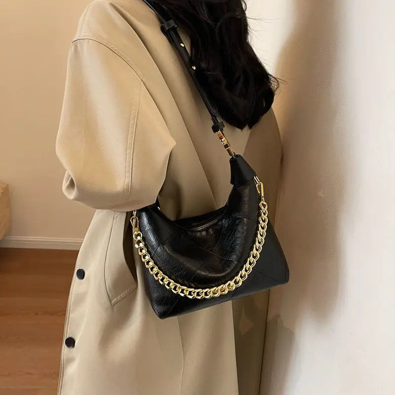 2025 New Fashion Top Handle Shoulder Bag for Women Versatile Crossbody Purse, Casual Day to Night Bag Minimalist Leather Handbag