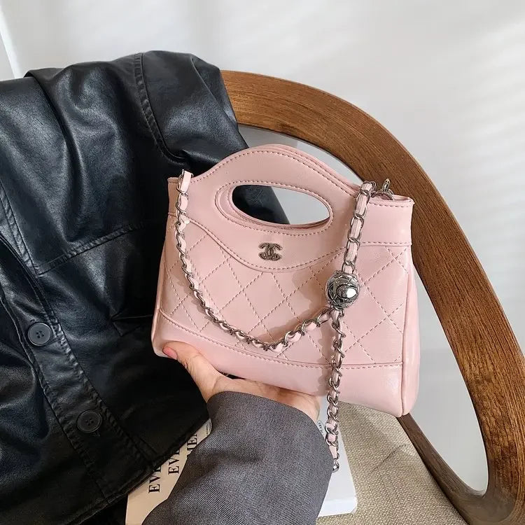 Women's 2025 Vintage Tweed Chain Bag - All-Match Quilted, Retro-Chic Shoulder/Crossbody