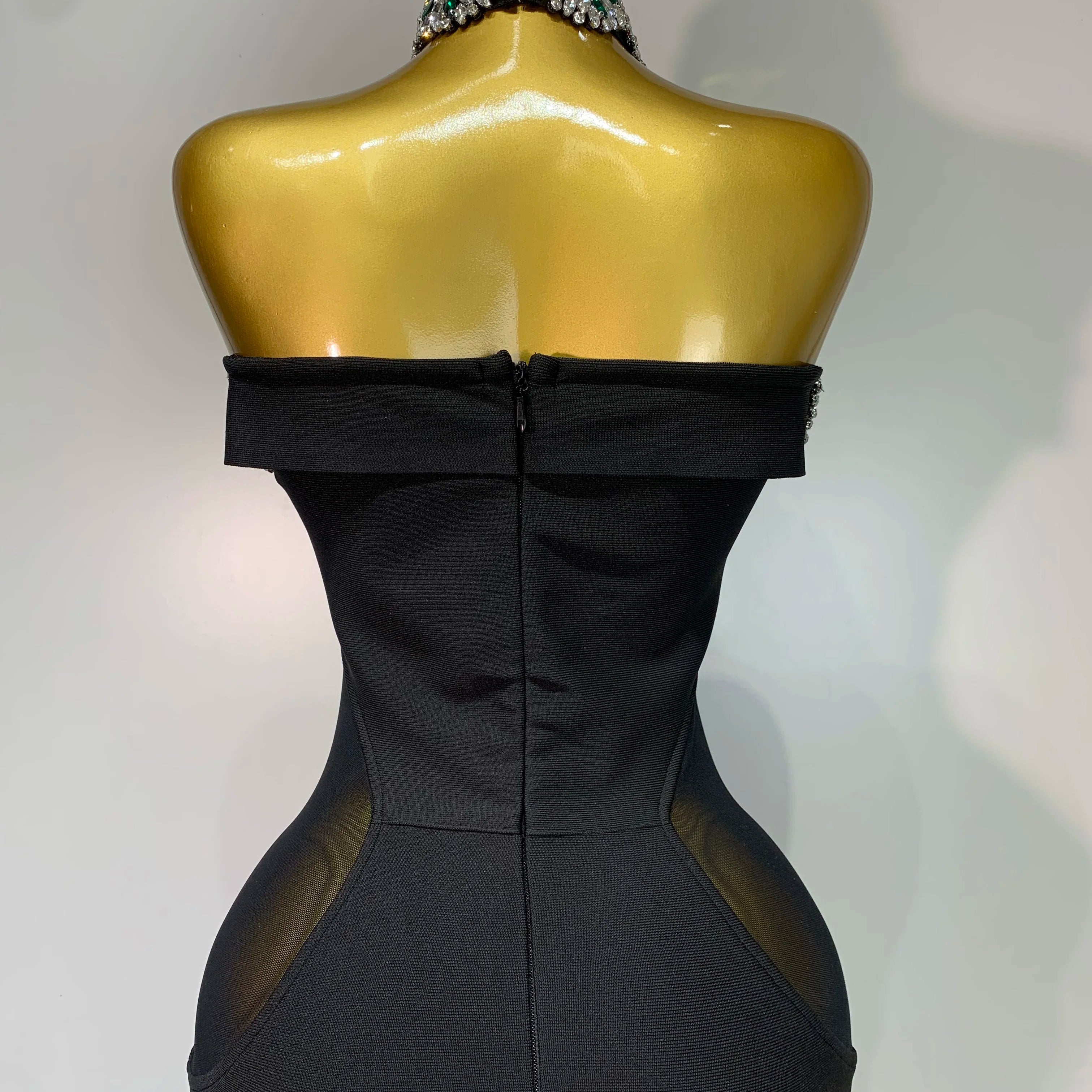 Women Celebrity Sexy Diamonds Crystal Off Shoulder Maxi Long Bodycon Bandage Dress 2025 Elegant Evening Club Party Luxury Dress