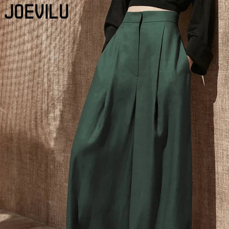 High Waisted Wide Leg Pants Spring/Autumn Thin Casual Floor Mops Women's Trendy Korean Slim Drape Leg Pants Streetwear Trousers