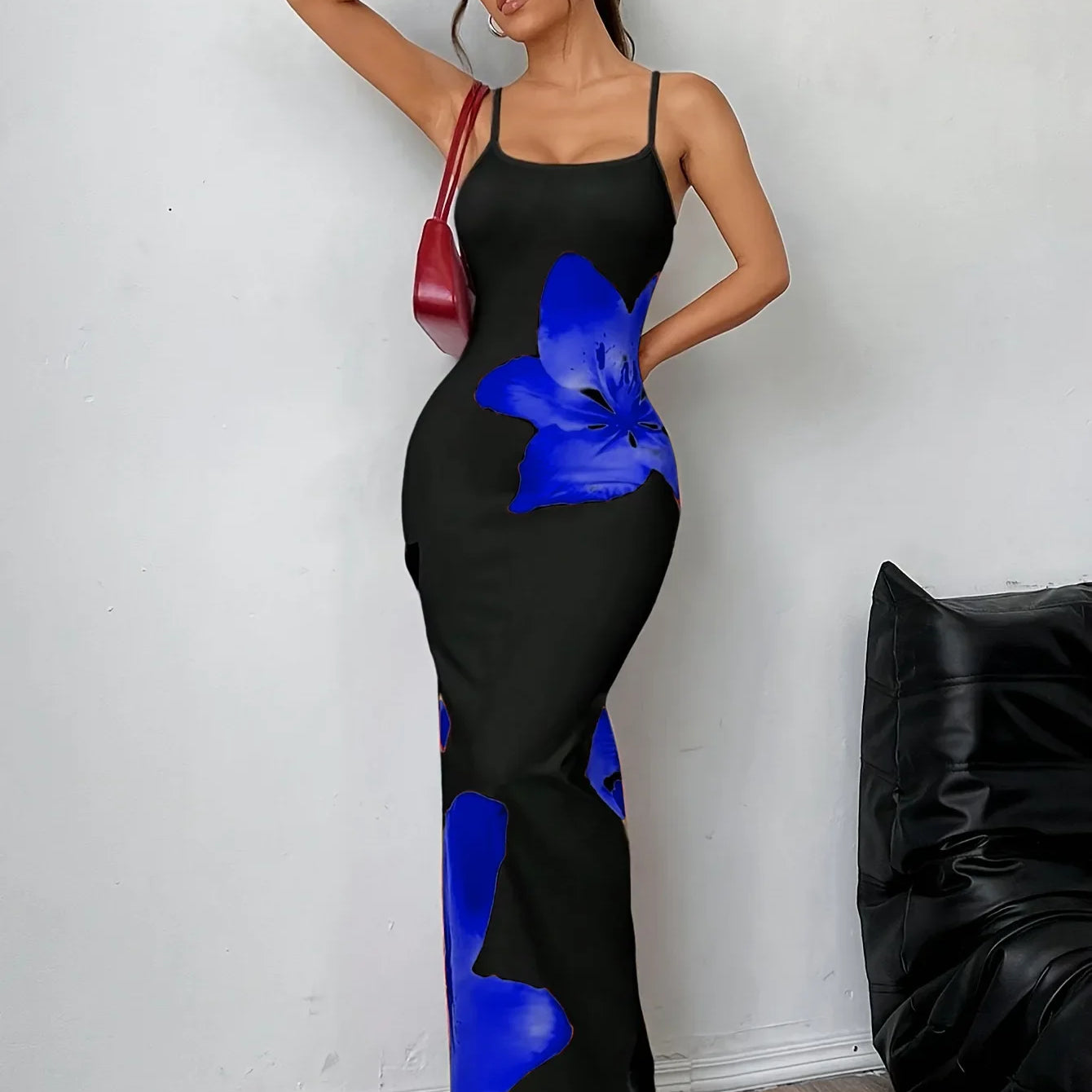 CM.YAYA Summer Women Sleeveless Strap O-neck Sexy 2024 Summer Long Evening Dress Knit Ribbon Night Club Party Maxi Dresses as picture 16