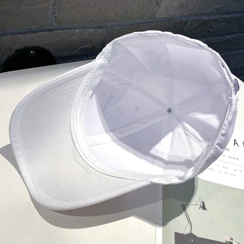 Women with Diamond Hat Spring and Autumn Sun Protection Cap Small Letter Rhinestones Summer Fashion Baseball Cap