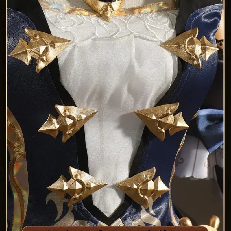 Navia Genshin Impact Cosplay Costume Wig Dress Uniform Fontaine Spina Di Rosula Hat Clorinde Halloween Costumes for Women
