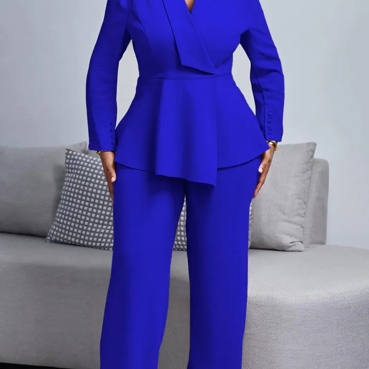 2 Piece Women Sets 2025 New Arrival Plus Size Spring Autumn Matching Sets Red Two Pieces Sets Top Pants Suits Outfits Clothing