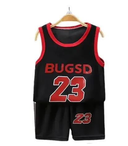Children Sets Summer Sleeveless Basketball T-shirts Shorts for Children Clothing Quick-drying Sport Tank Tops Kids Clothes Type 2