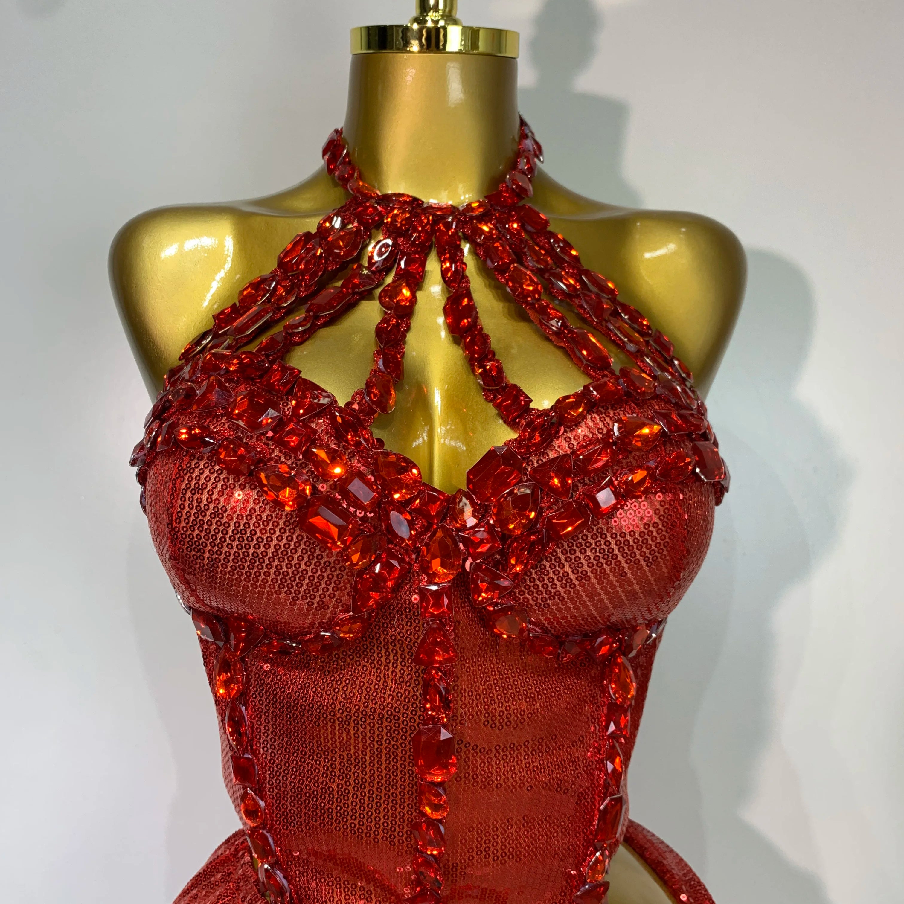 Sexy Backless Shiny Diamond Two Piece Set 2025 Women Elegant Evening Party Luxury Birthday Nightclub Singer Stage costume