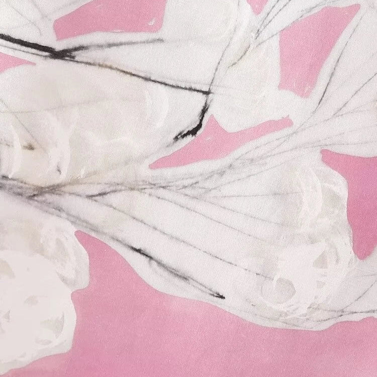 TRAF GAL Summer Spliced Pink Pinted Women Midi Long Skirts Zipper High Waisted Female Split Behind Pencil Skirt Y2K Bottoms