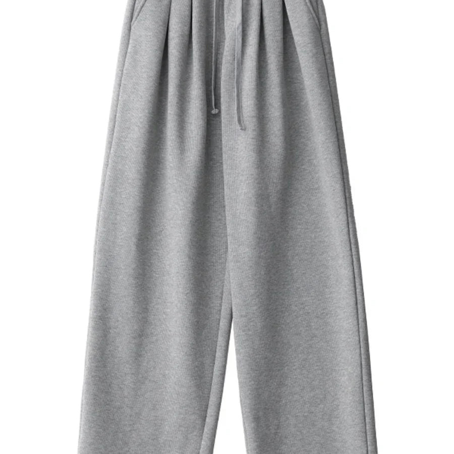 Women's Pant Streetwear Solid Loose Drawstring Sports Casual Trousers High Waisted Pants Autumn Winter