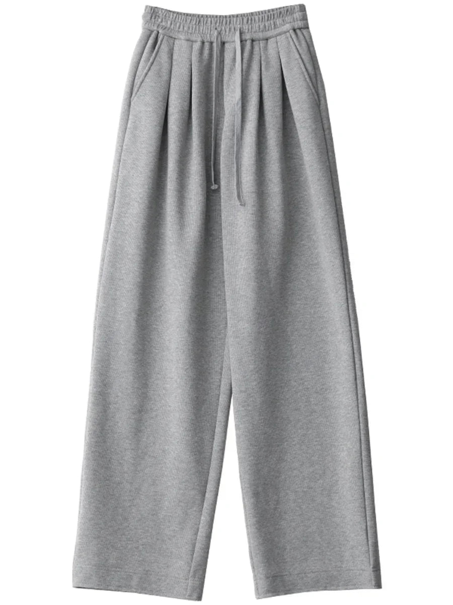 Women's Pant Streetwear Solid Loose Drawstring Sports Casual Trousers High Waisted Pants Autumn Winter