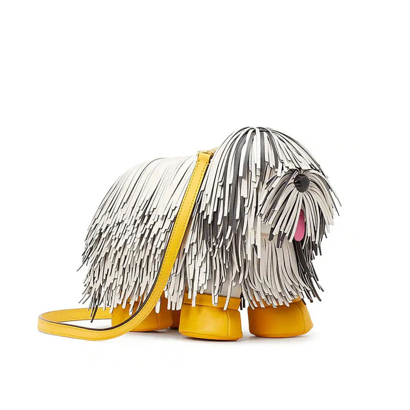 purses and handbags For Women Luxury Designer Leather crossbody shoulder bag Purse Cute dog shape Evening Party bag Women's bag White