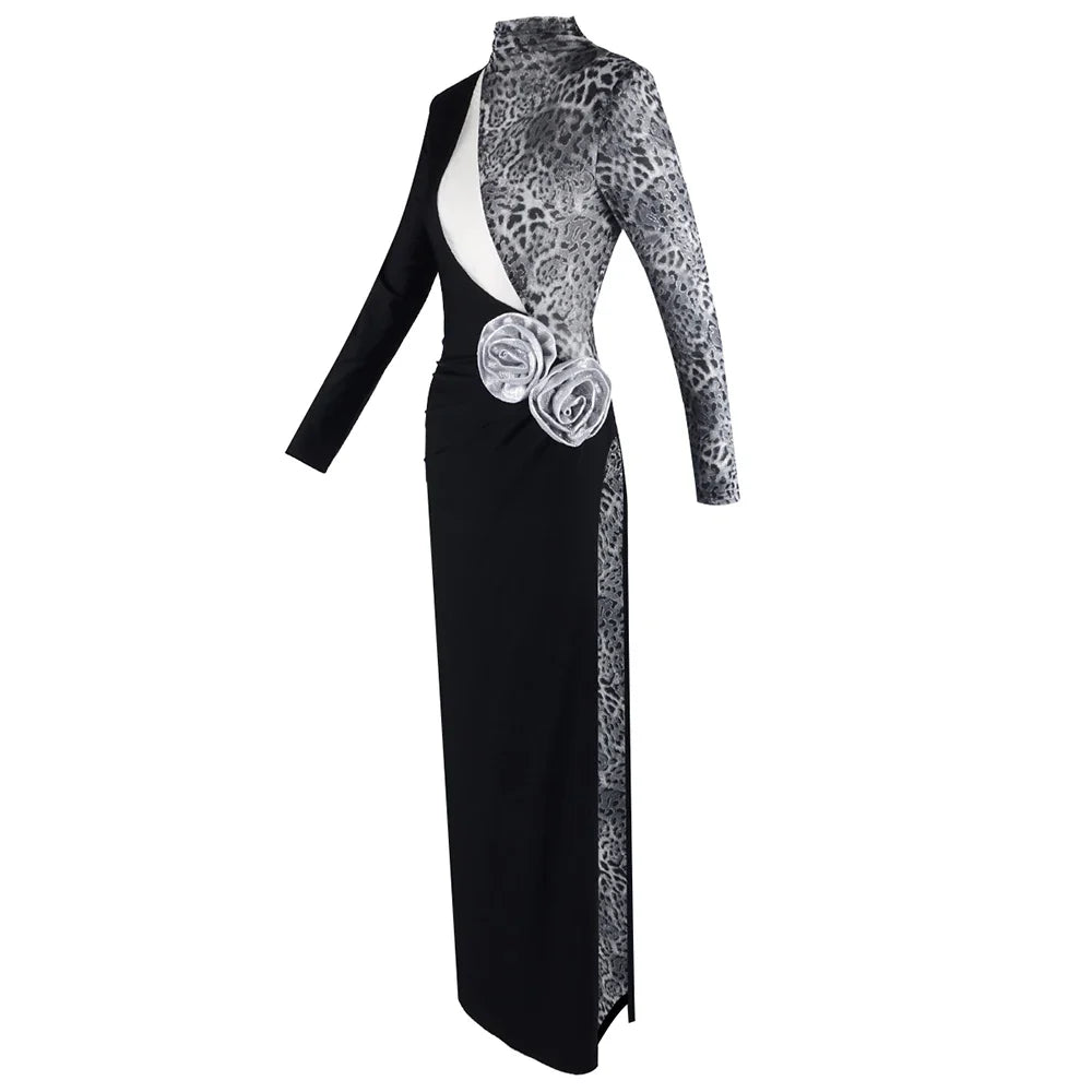 Arrival Women Long Sleeve Shinning Sequins Florals Bodycon Long Dress Keyhole Celebrate Evening Party Prom Outfit