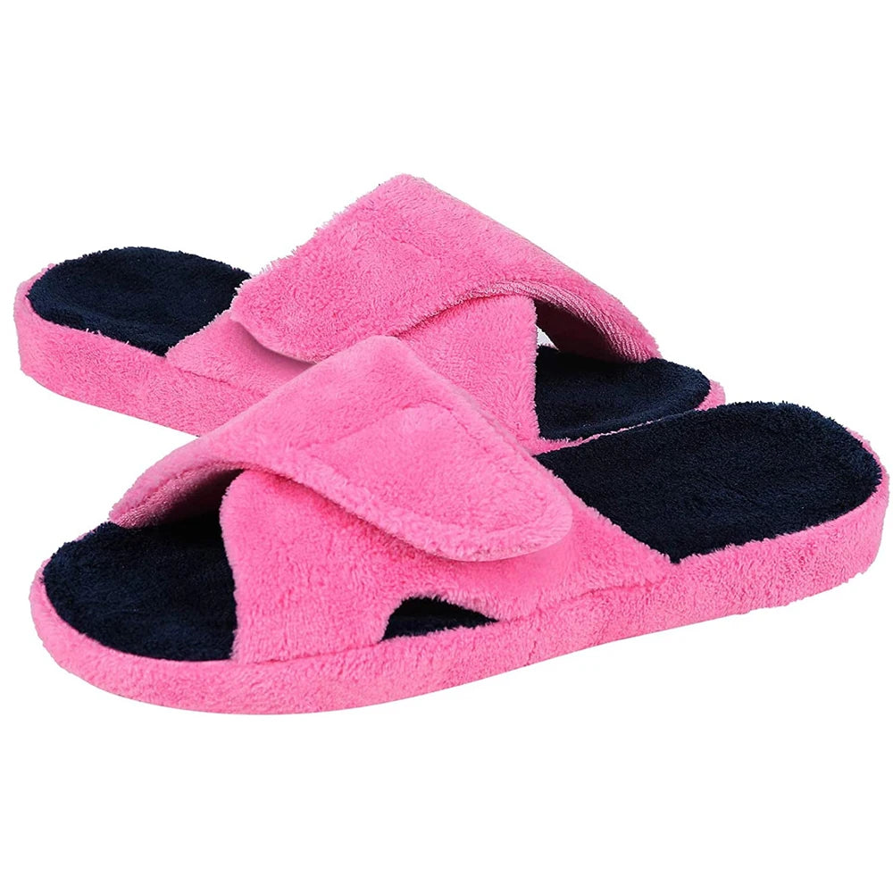 Indoor Warm Plush Slippers For Women Classic Fashion Open Toe House Slippers Women Fuzzy Bedroom Soft Cozy Slippers Rose Red