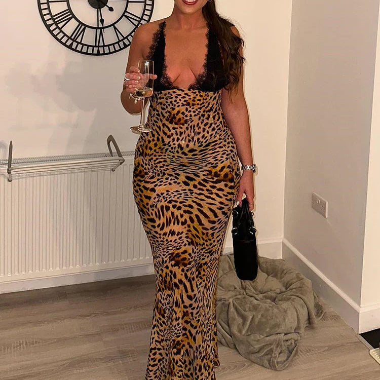 JULISSA MO Elegant Tie Dye Floral Chiffon Dress Summer Sexy Women Backless Lace Bodycon See Through Beach Party Vestidos