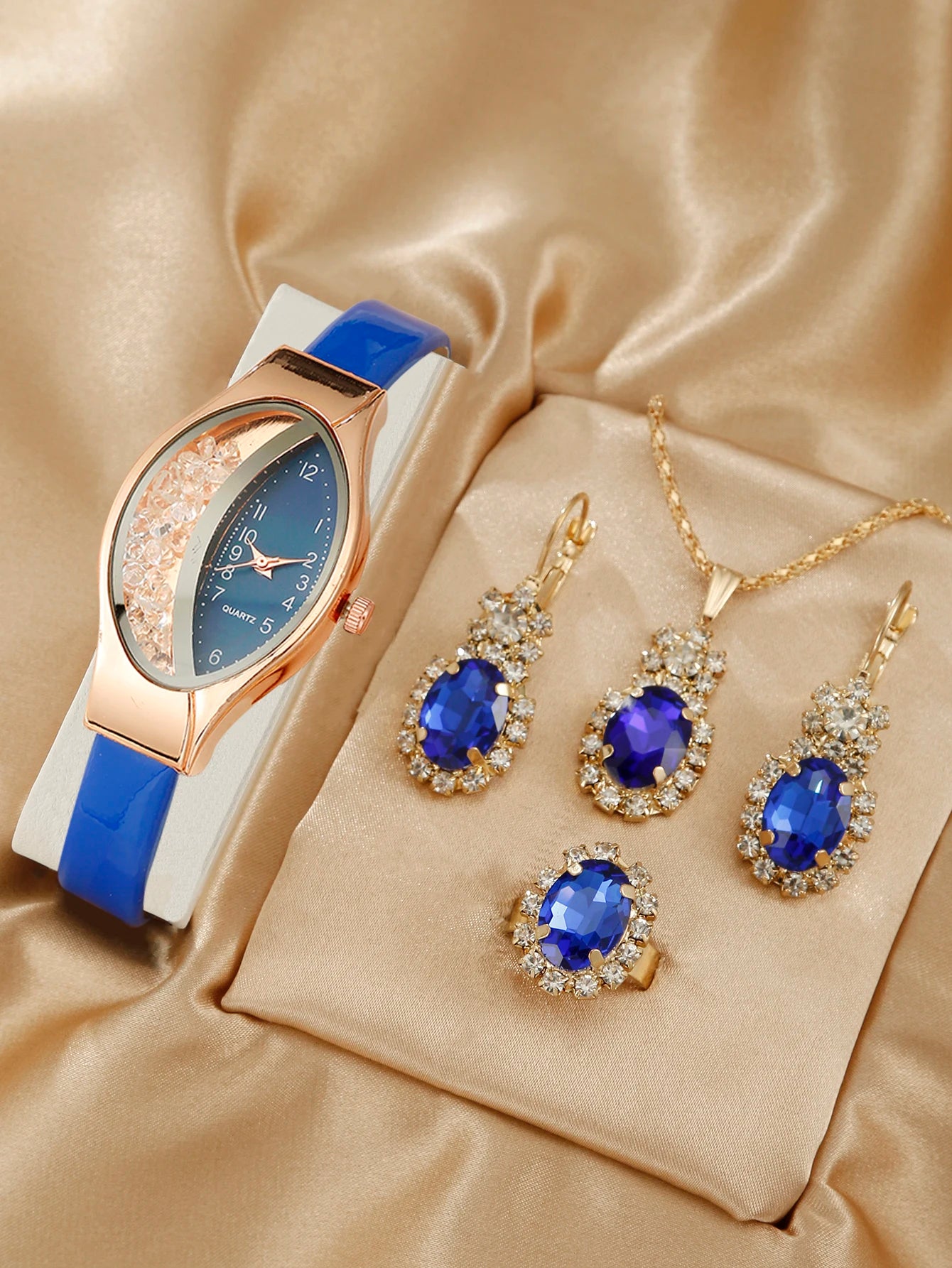 5pcs Set Watches Women Leather Band Ladies Watch Simple Casual Womens Analog WristWatch Bracelet Gift Montre Femme